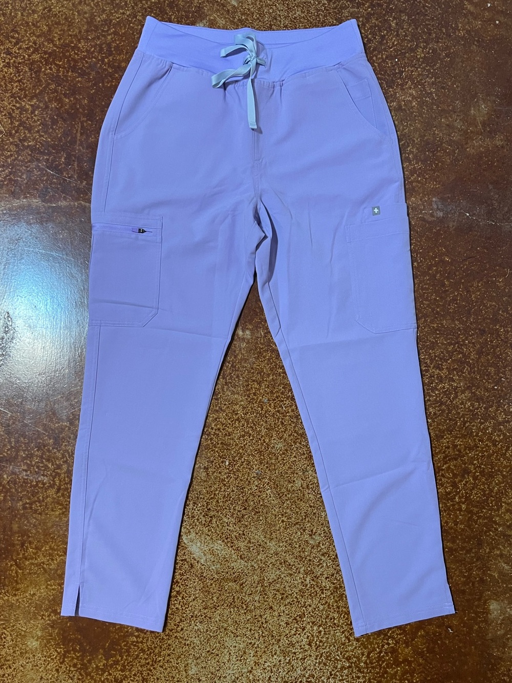 Figs High Waisted Yola Skinny Scrub Pants Lavender Dew